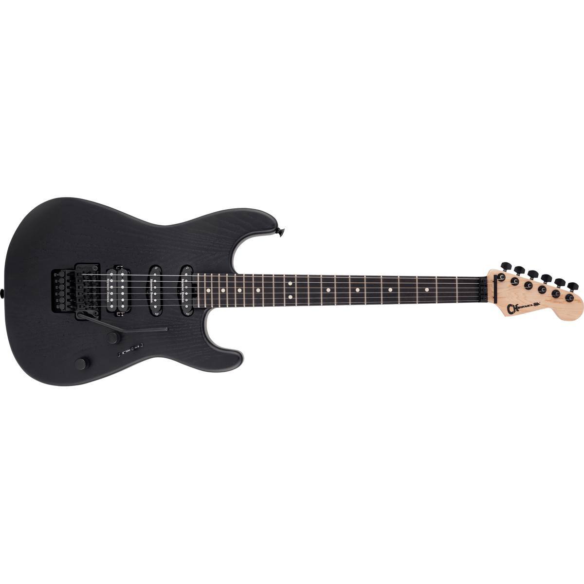 Alt View 1. Charvel - Charvel Pro-Mod San Dimas Style 1 HSS FR E Sassafras Electric Guitar, Ebony Fingerboard, Satin Black.