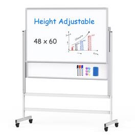 maxtek - Dry Erase Bulletin Boards Board 48 x 60 inches Dry Erase Board Double Sided Whiteboards & Presentation Supplies - White