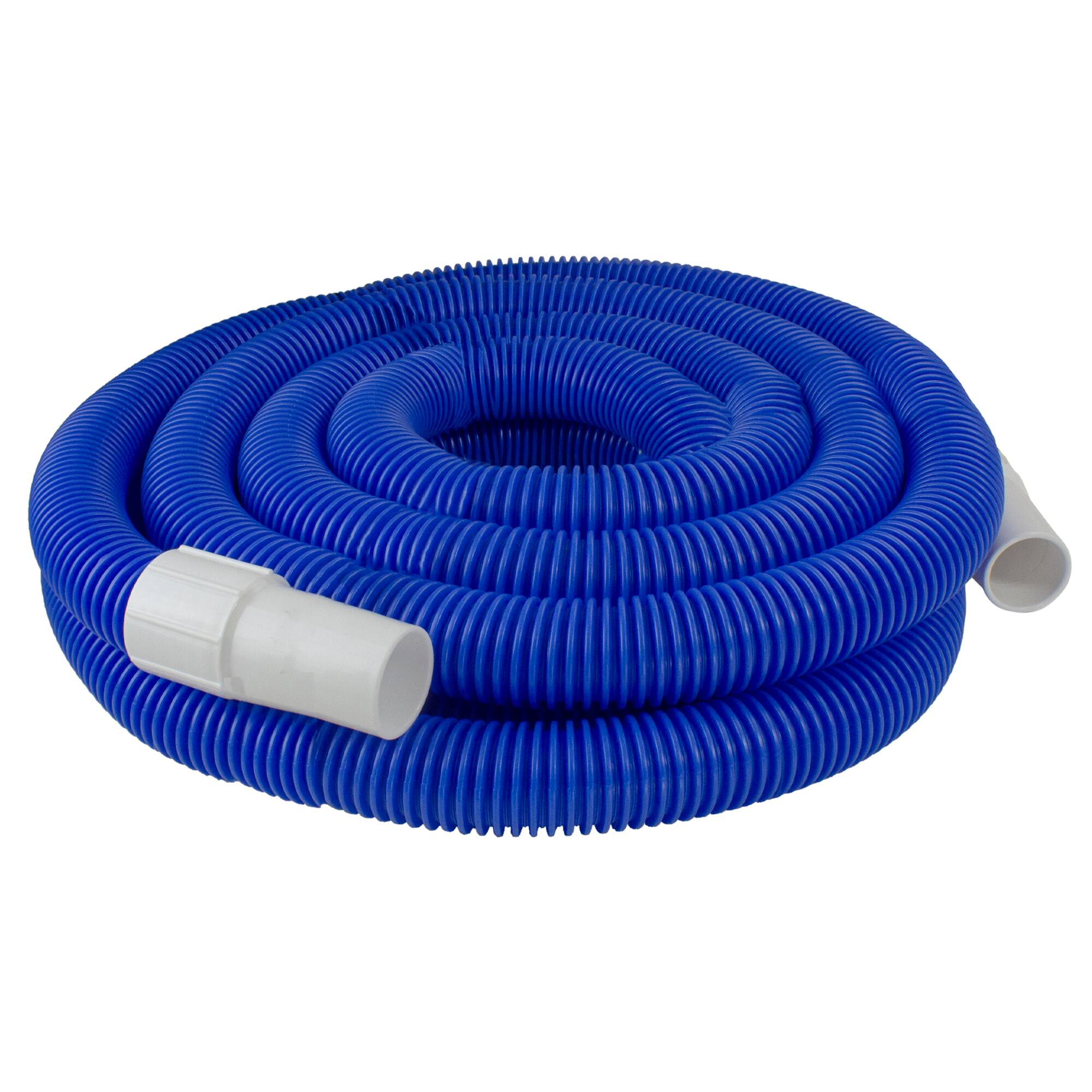 Alt View 1. Pool Central - 21' x 1.25" Blue Blow Molded Swimming Pool Vacuum Hose with Swivel Cuffs - Blue.