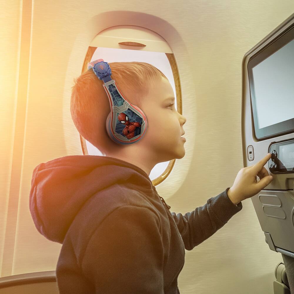 Back. eKids - eKids Spiderman Bluetooth Headphones for Kids, Wirless Headphones for School, Home, or Travel - Multicolor.
