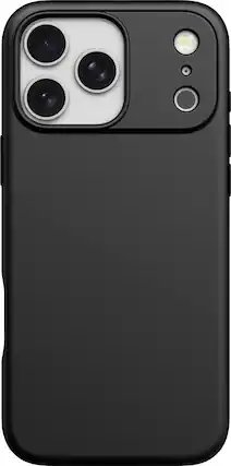 Front. Insignia™ - Silicone Case with MagSafe for Apple iPhone 17 Pro Max - Black.