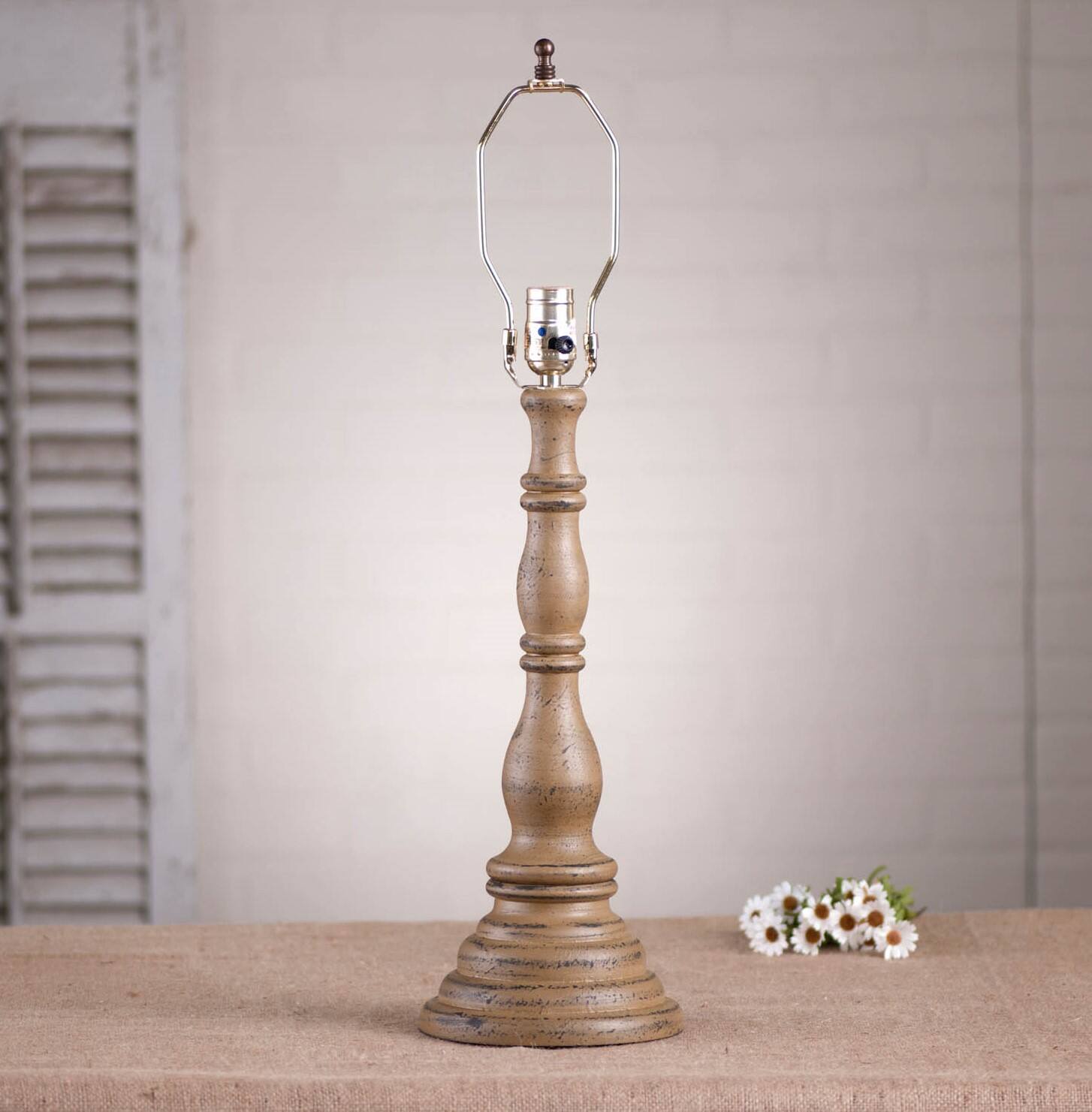 Alt View 1. Irvins Country Tinware - Davenport Lamp Base in Pearwood - Brown.