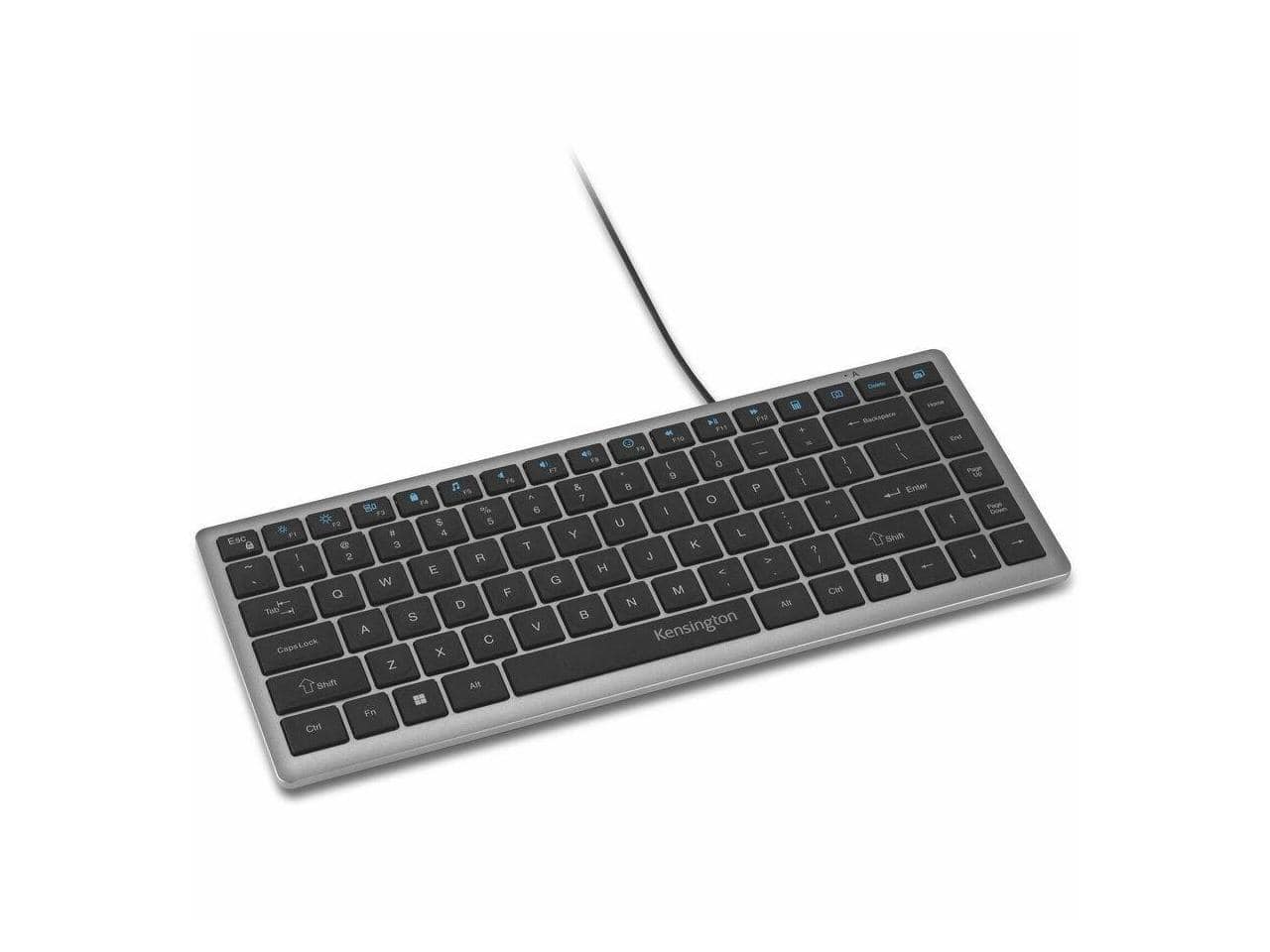 Kensington KB415 USB C Compact Keyboard, Quiet Keys, Copilot