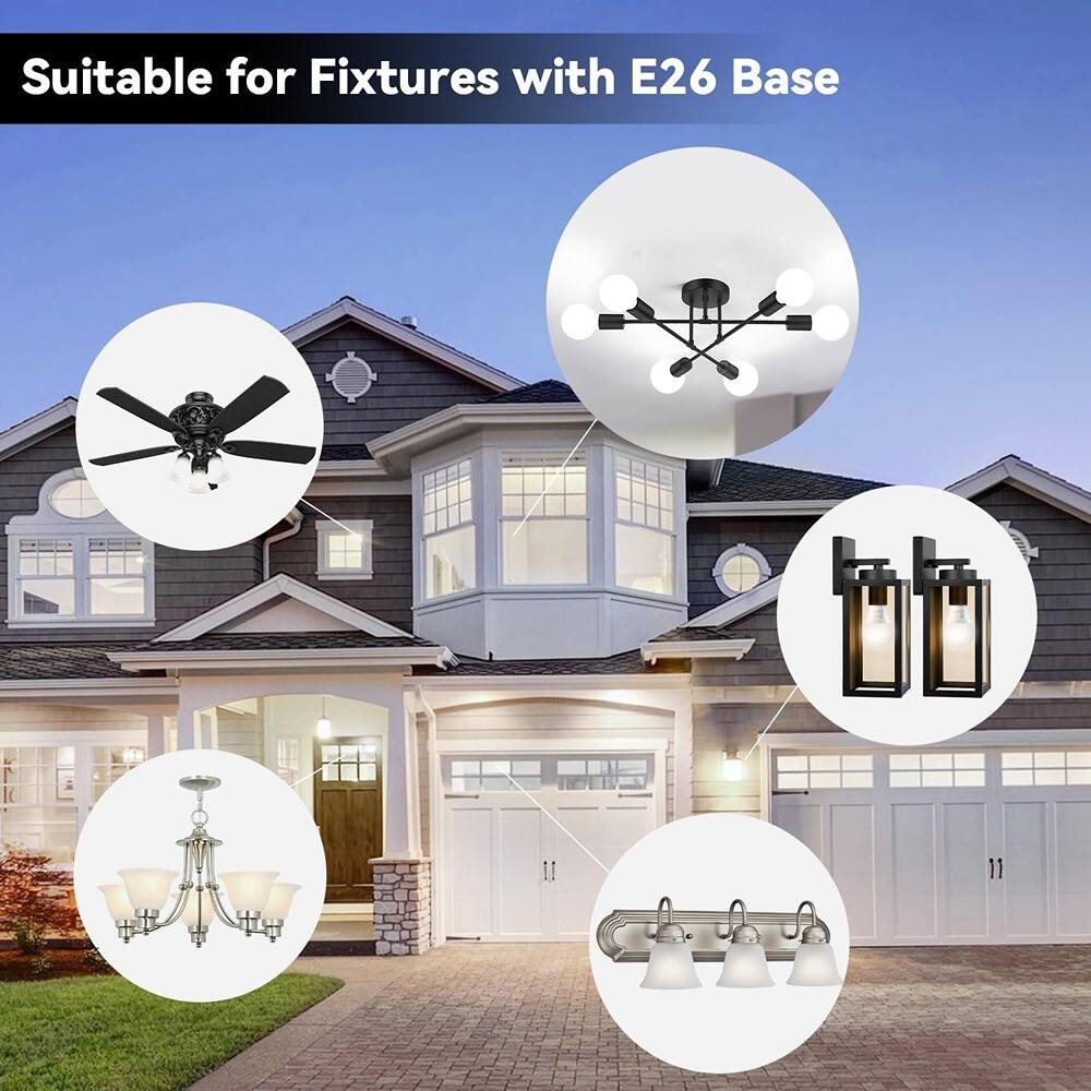 Suitable for Fixtures with E26 Base