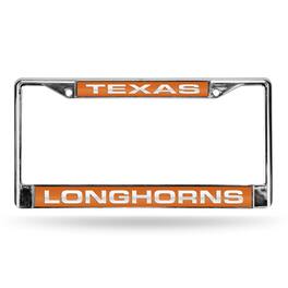 Rico Industries - Texas Longhorns Chrome Metal License Plate Frame Holder - Multi