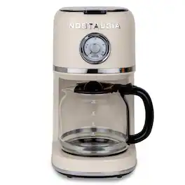 Nostalgia - Classic Retro 10 Cup Coffee Maker - Oatmeal
