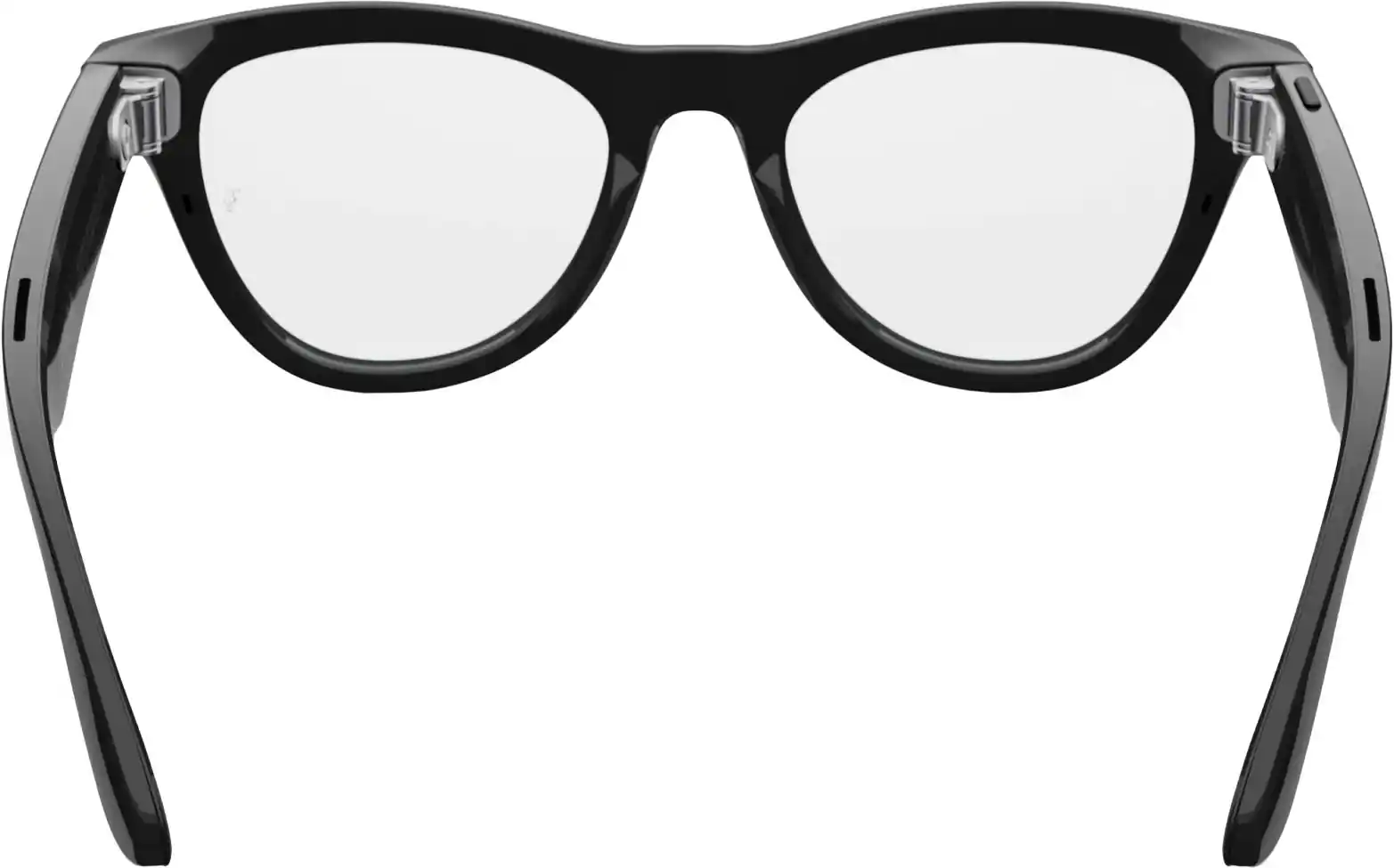 Alt View 8. Ray-Ban Meta - Skyler (Gen 1) glasses with Meta AI, Audio, Photo, Video Compatability - Clear Lenses - Shiny Black.