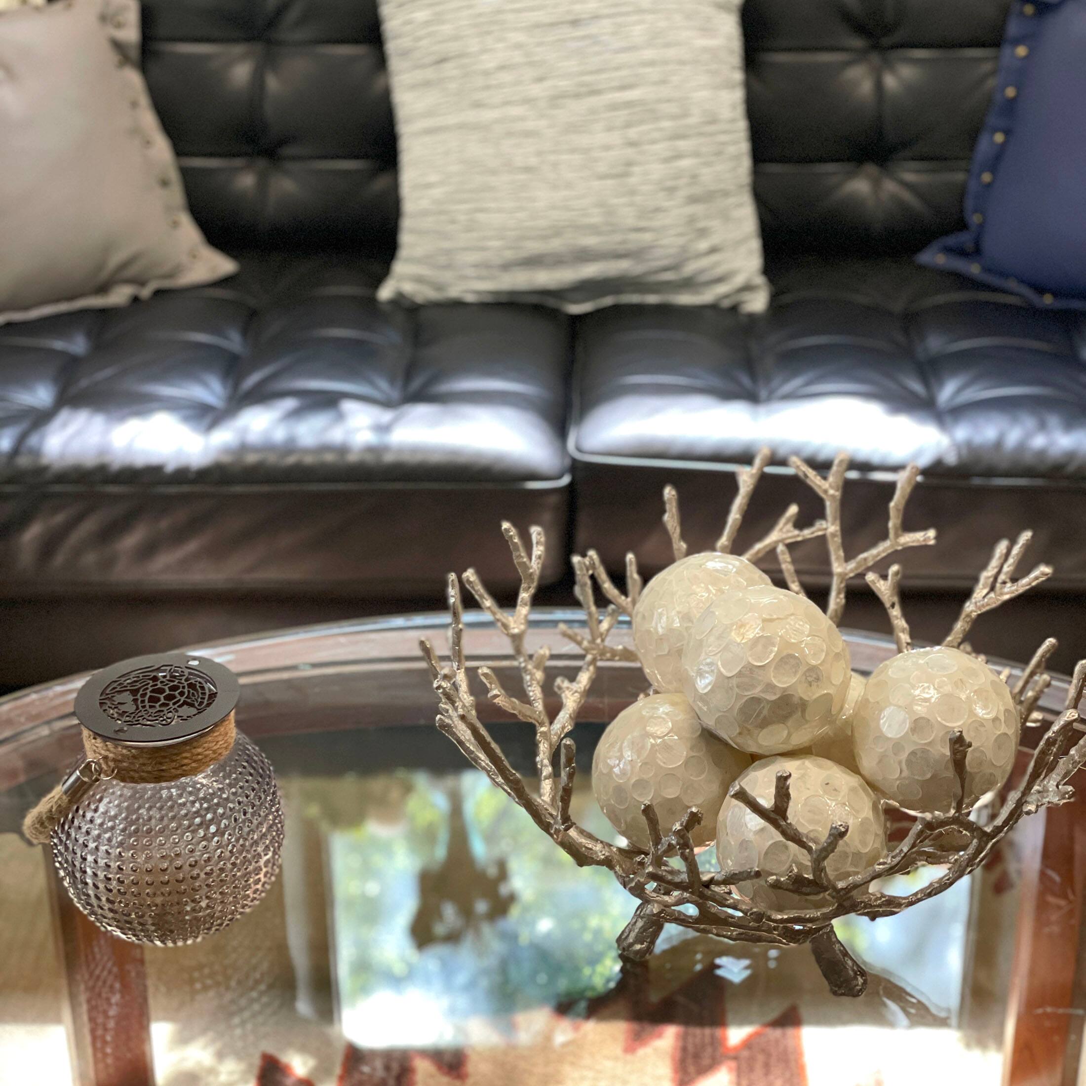 Alt View 5. Things2Die4 - Set of 6 Capiz Shell Deco Spheres 4" White Iridescent Decorative Balls - White.