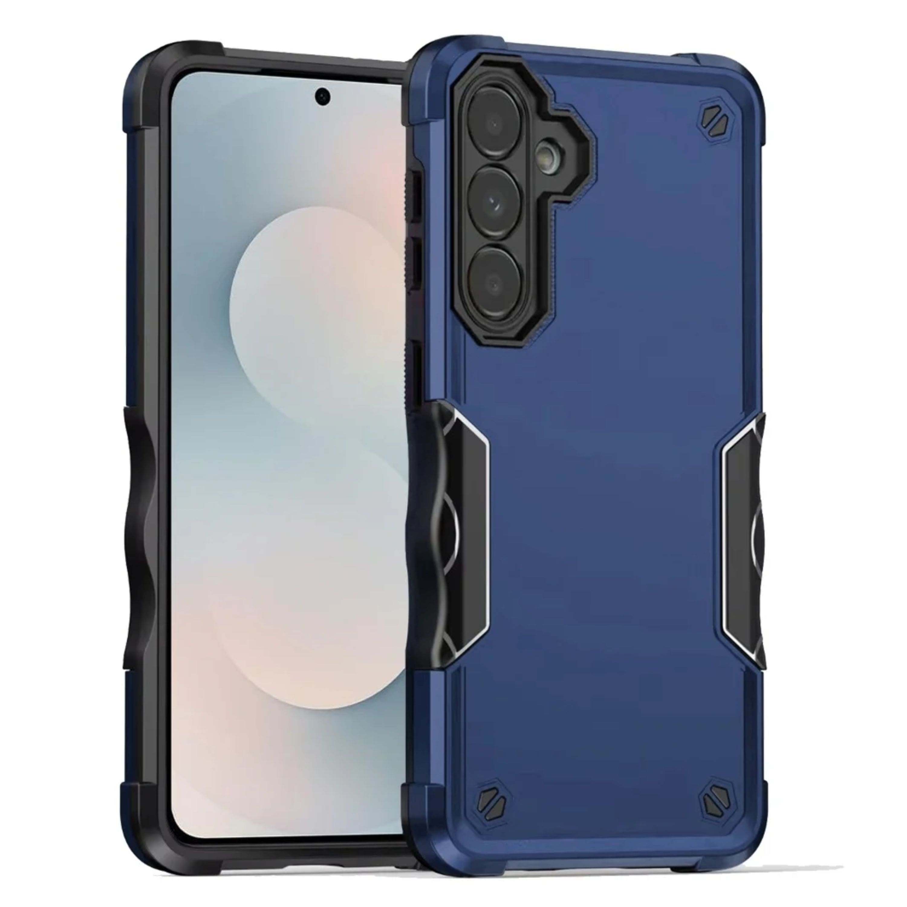 Kitcheniva - Armor-Clad Grip Case With Shockproof Hybrid Shell & Tempered Glass For Samsung S26 - Blue price history on PriceWatchPro