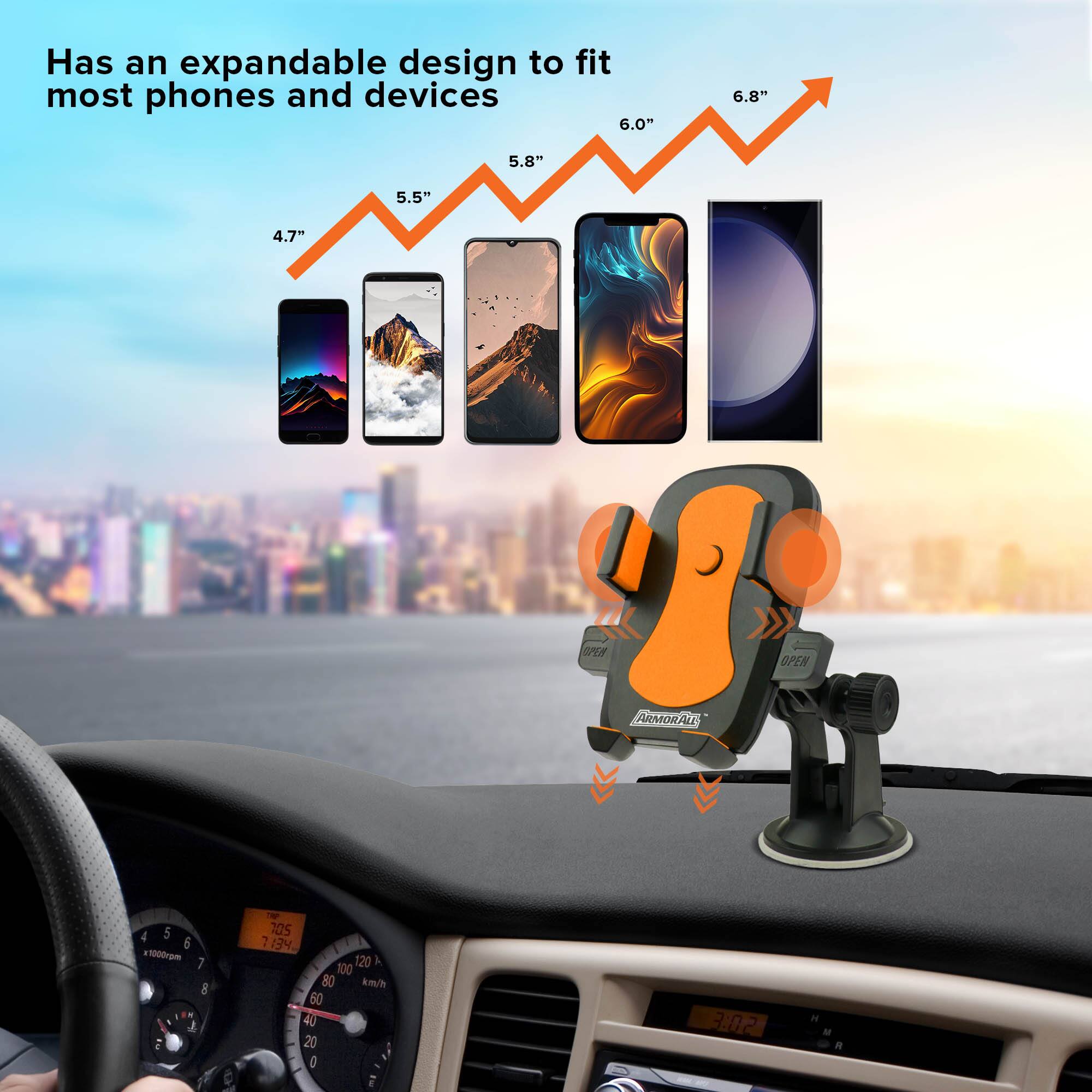 Has an expandable design to fit most phones and devices

6.0" 6.8" 5.8" 5.5" 4.7"