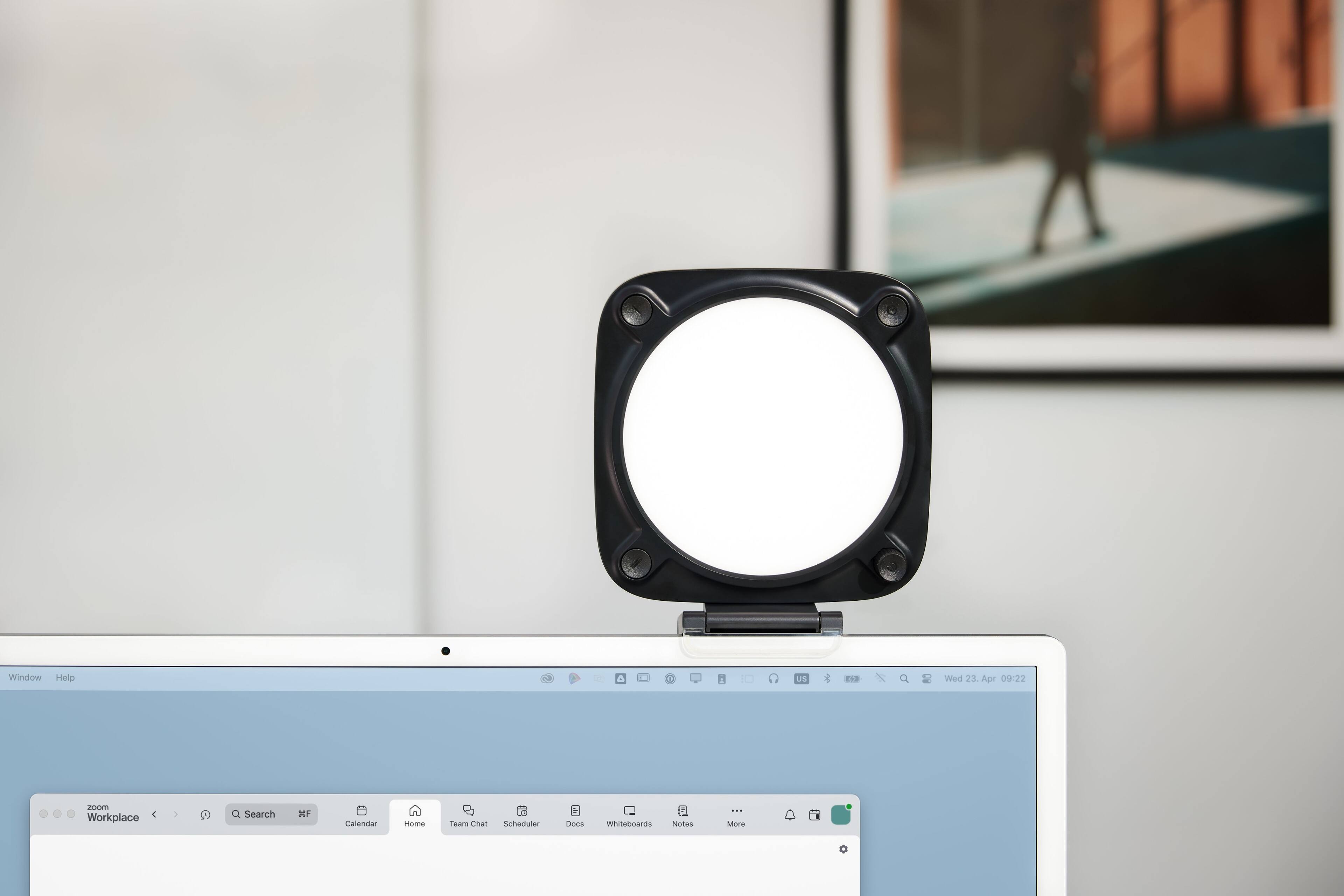 Window Help

THE US

Wed 23. Apr 09:22

zoom V Workplace

A Search MF

Calendar Mome

Team Chat scheduler Lases

Whiteboards Notes ... More