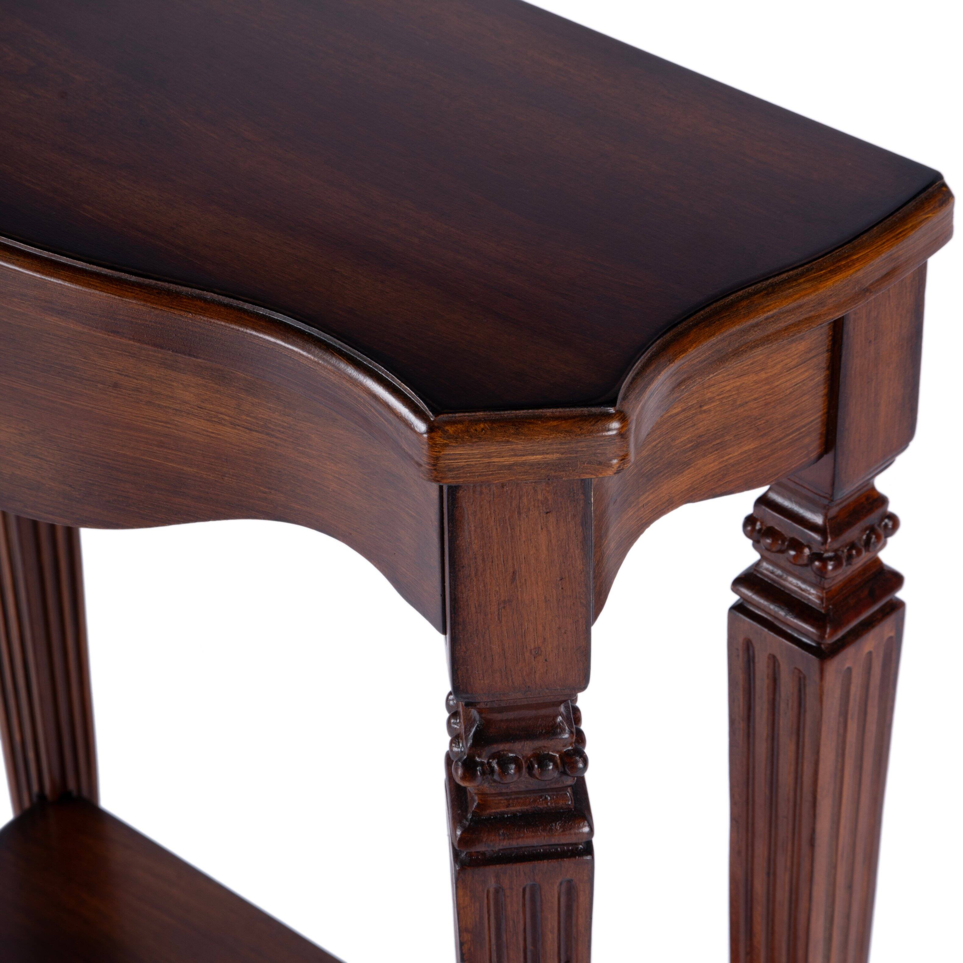 Alt View 1. Butler Specialty - Cheshire 22 in. W Rectangular Wood Ballerina Console Table with Open Shelf - Medium Brown.
