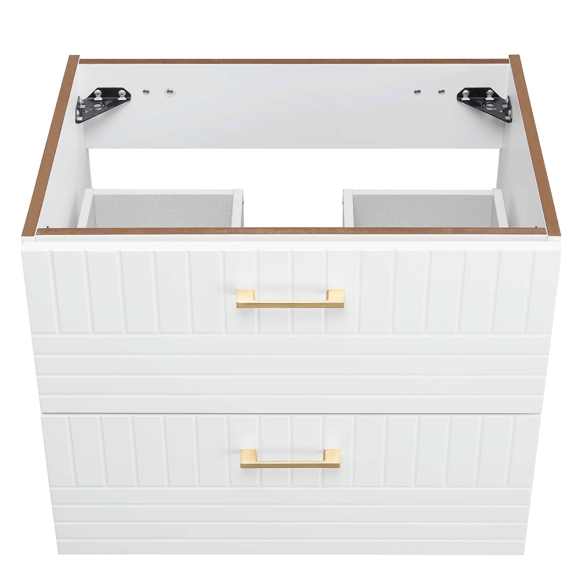 Alt View 4. Modway - Daybreak Wall-Mount Bathroom Cabinet Basin Not Included - White.