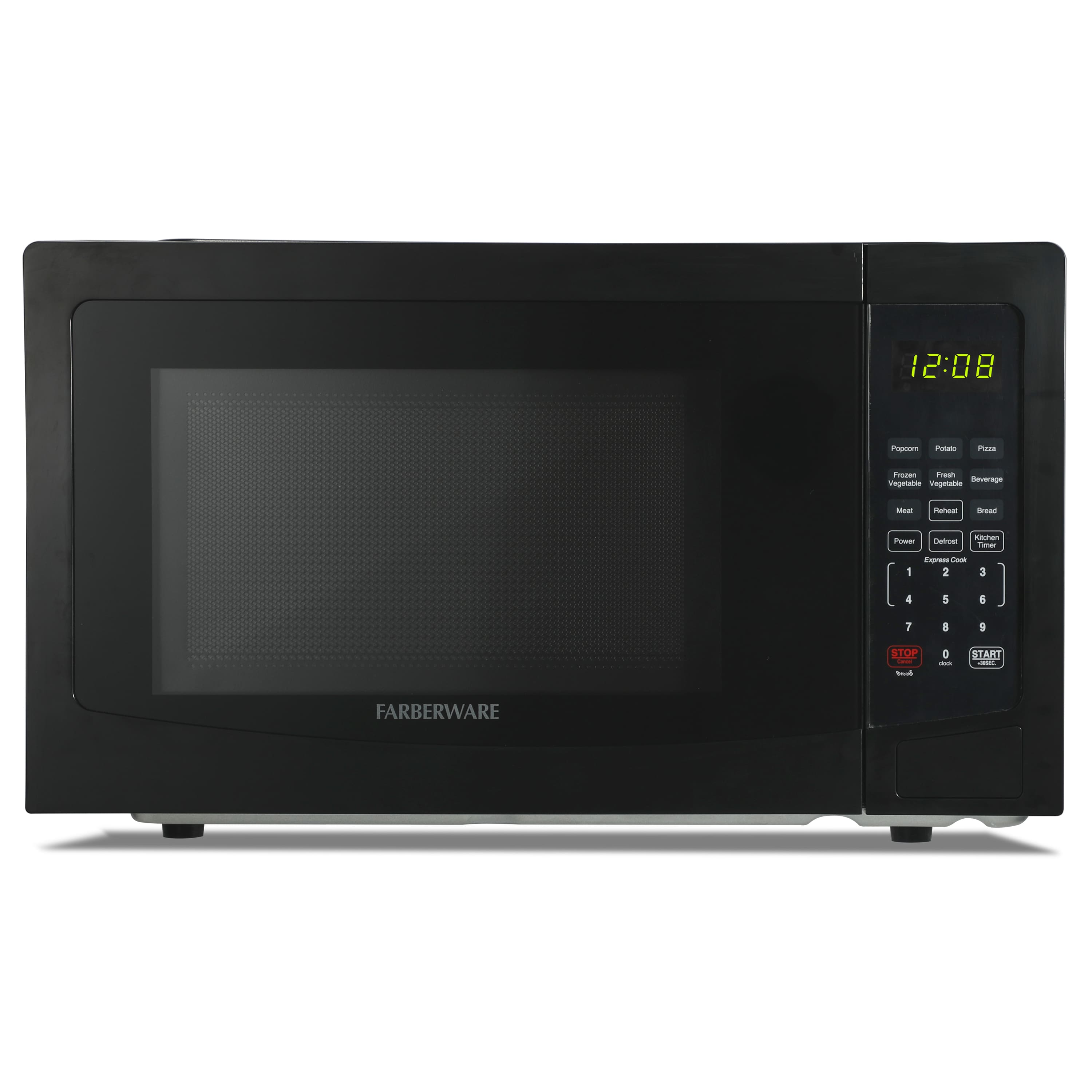 Farberware - 1.1 cu. ft. Countertop Microwave Oven – 1000W Power, Auto Cook Settings, Defrost, and Safety Lock – - Black