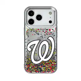 Keyscaper - MLB - Washington Nationals Glitter Confetti iPhone Case - 13 - Multicolor
