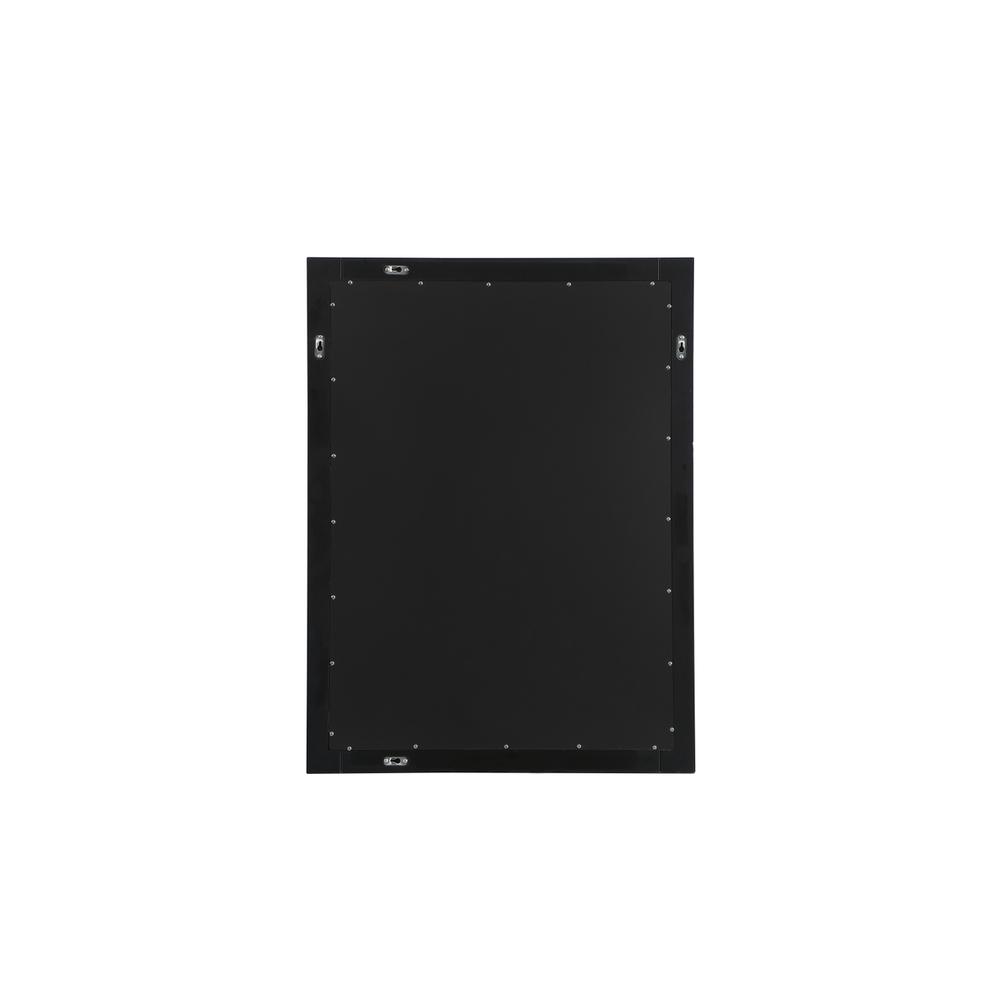 Angle. Elegant Decor - Aqua vanity mirror 27x36 inch in black - Black.