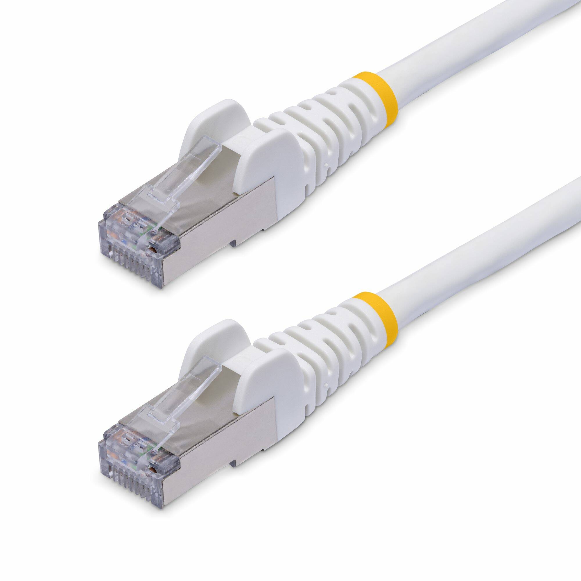 Front. StarTech.com - 10ft White CAT8 Ethernet Cable, Snagless RJ45, 25G/40G, 2000MHz, 100W PoE++, S/FTP, 26AWG Pure Bare Copper Wire, LSZH.