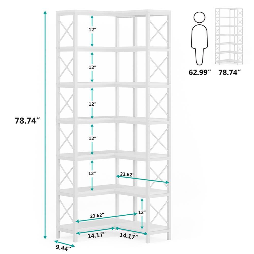 - Height: 78.74"
- Width: 62.99"
- Depth: 9.44"
- Shelf Spacing: 12"
- Shelf Depth: 14.17"
- Shelf Width: 23.62"
