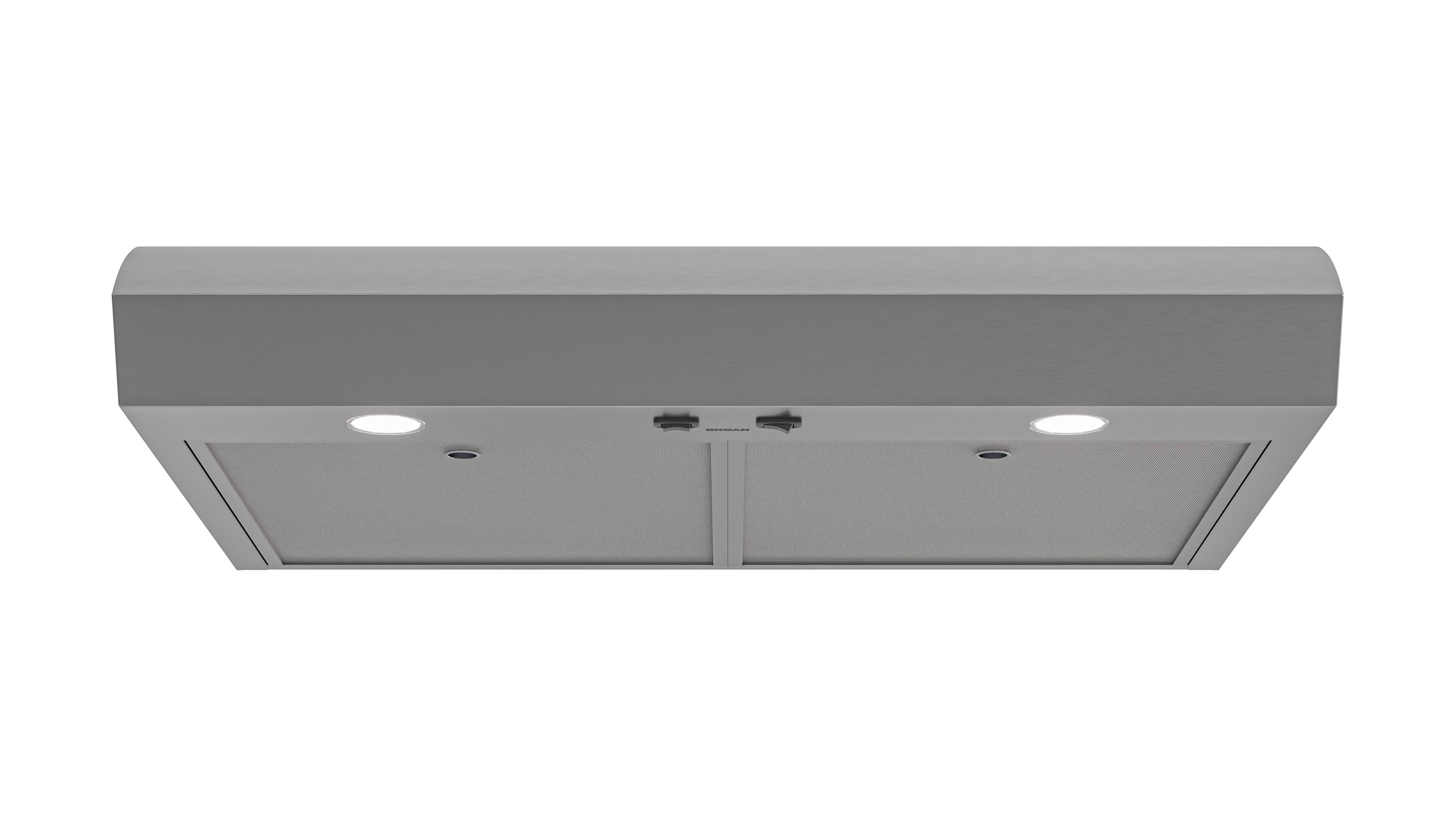 Alt View 3. Broan - Mantra 36-Inch 350 MAX Blower CFM 1.5 Sones Range Hood - Stainless Steel.