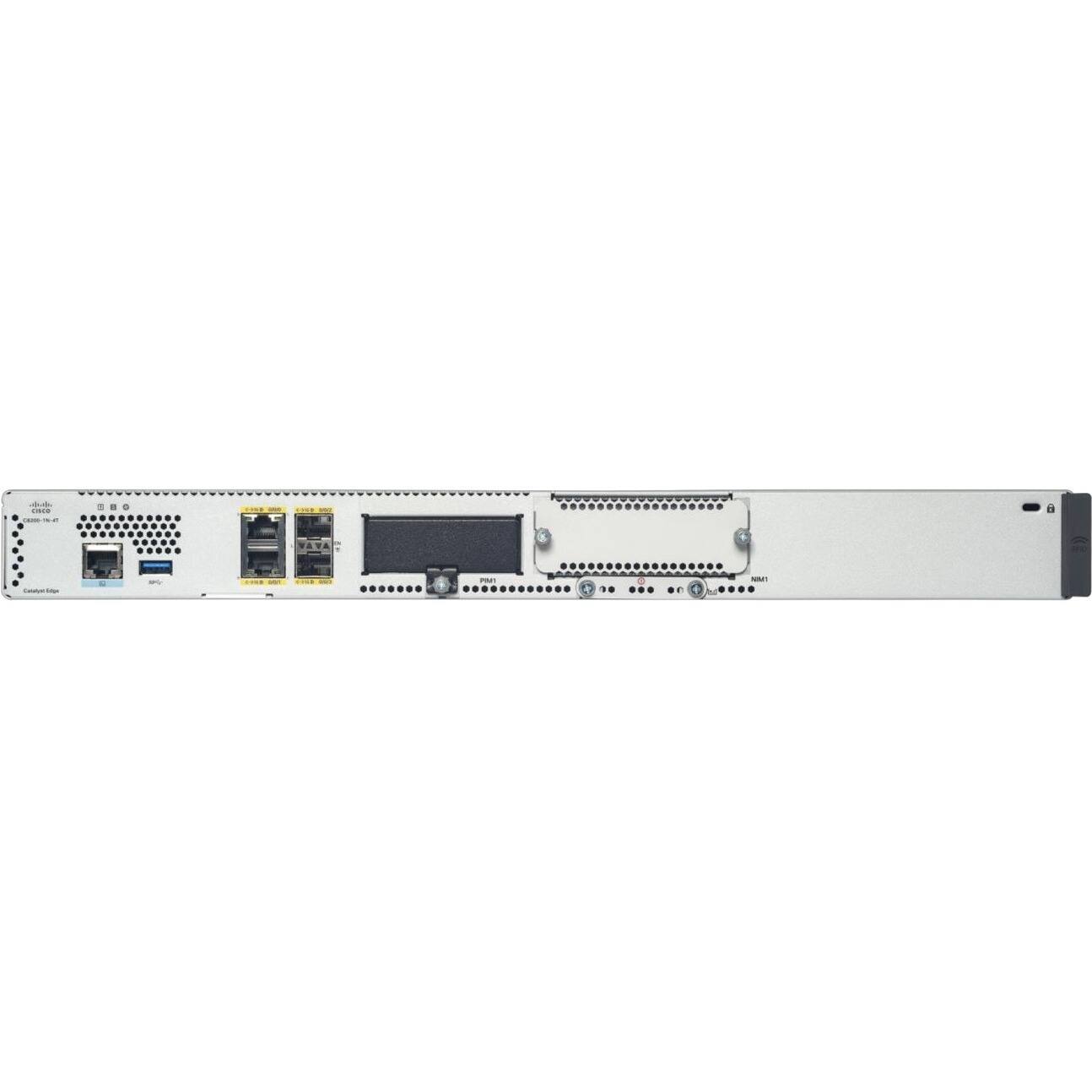 Alt View 1. Cisco Consumer Products - Cisco C8200-1N-4T Router - 4 Ports - 2 - Gigabit Ethernet - 1U - Rack-mountable - Unknown.
