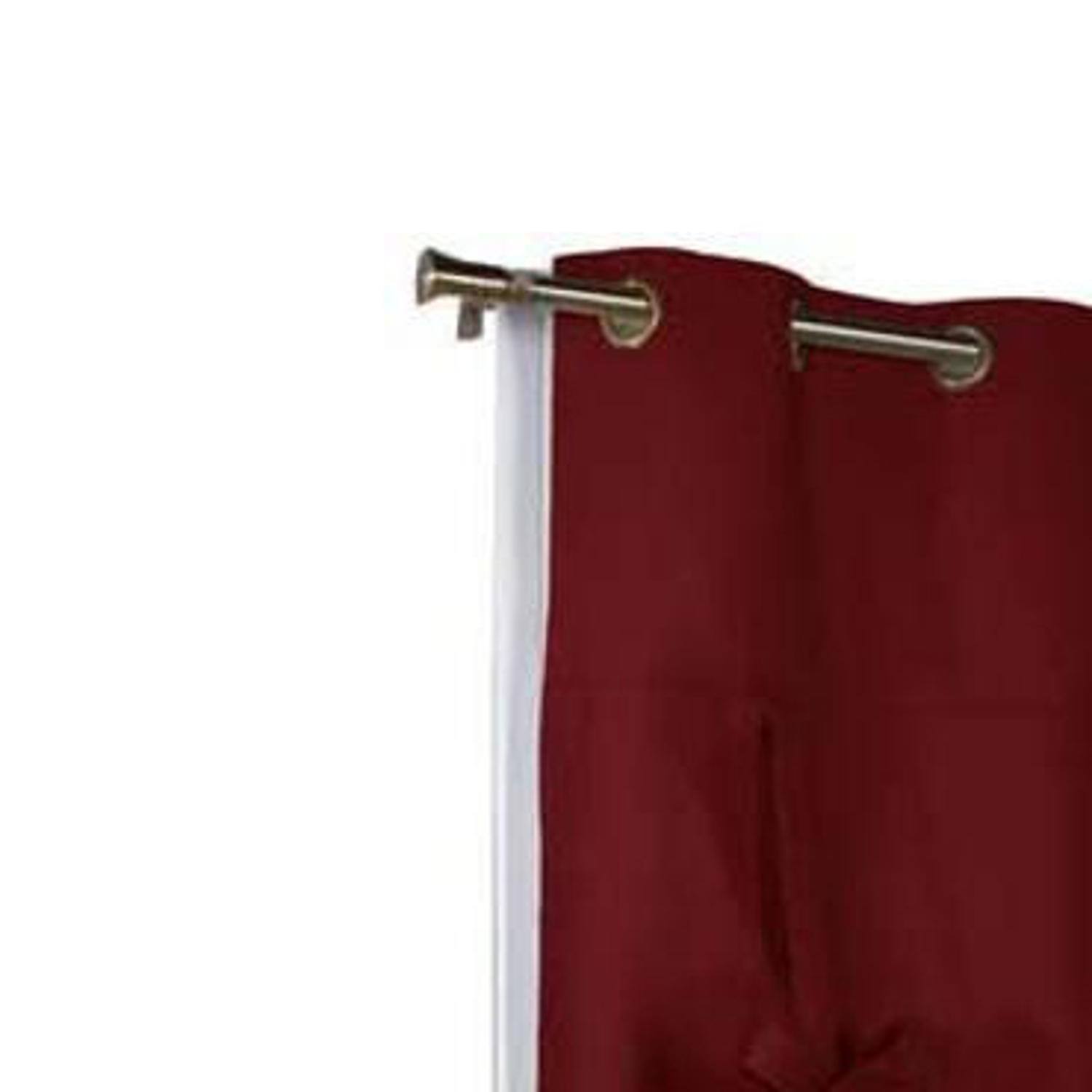 Angle. Commonwealth Home Fashions - Commonwealth Thermalogic Weather Mate Cotton Duck Fabric Tie Up Panel - 40"x63" - Burgundy - Burgundy.