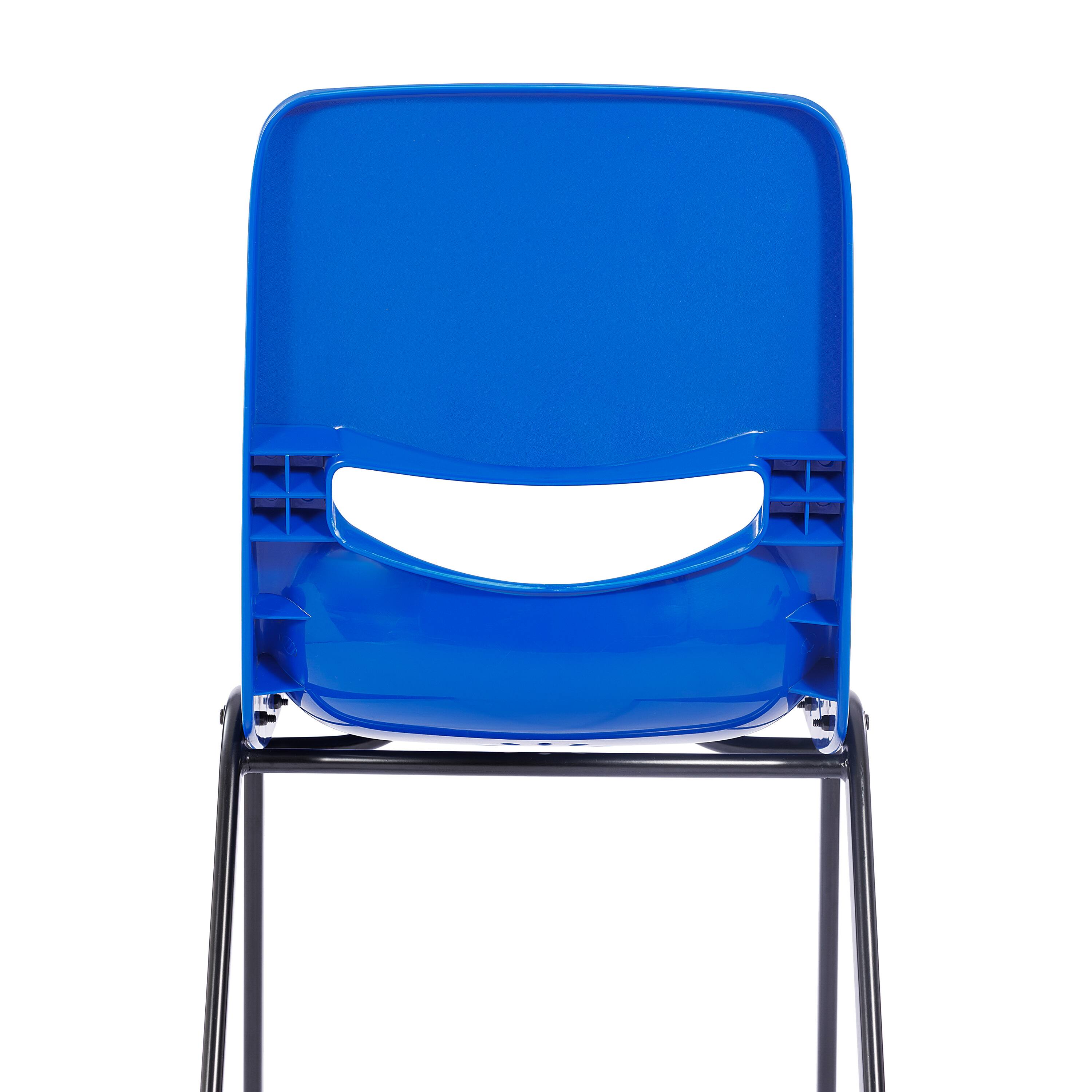 Alt View 8. Emma + Oliver - Jacobs Stackable Flex Comfort Classroom Chair with Ergonomic Flex Back and Heavy-Duty, Powder-Coated Steel Frame - Navy.