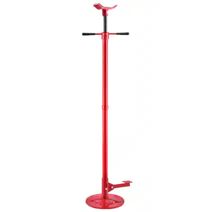 Front. VEVOR - Underhoist Support Stand, 3/4 Ton (1653 lbs) Capacity Under Hoist Jack Stand, Lifting from 51.97" to 80" - Red.