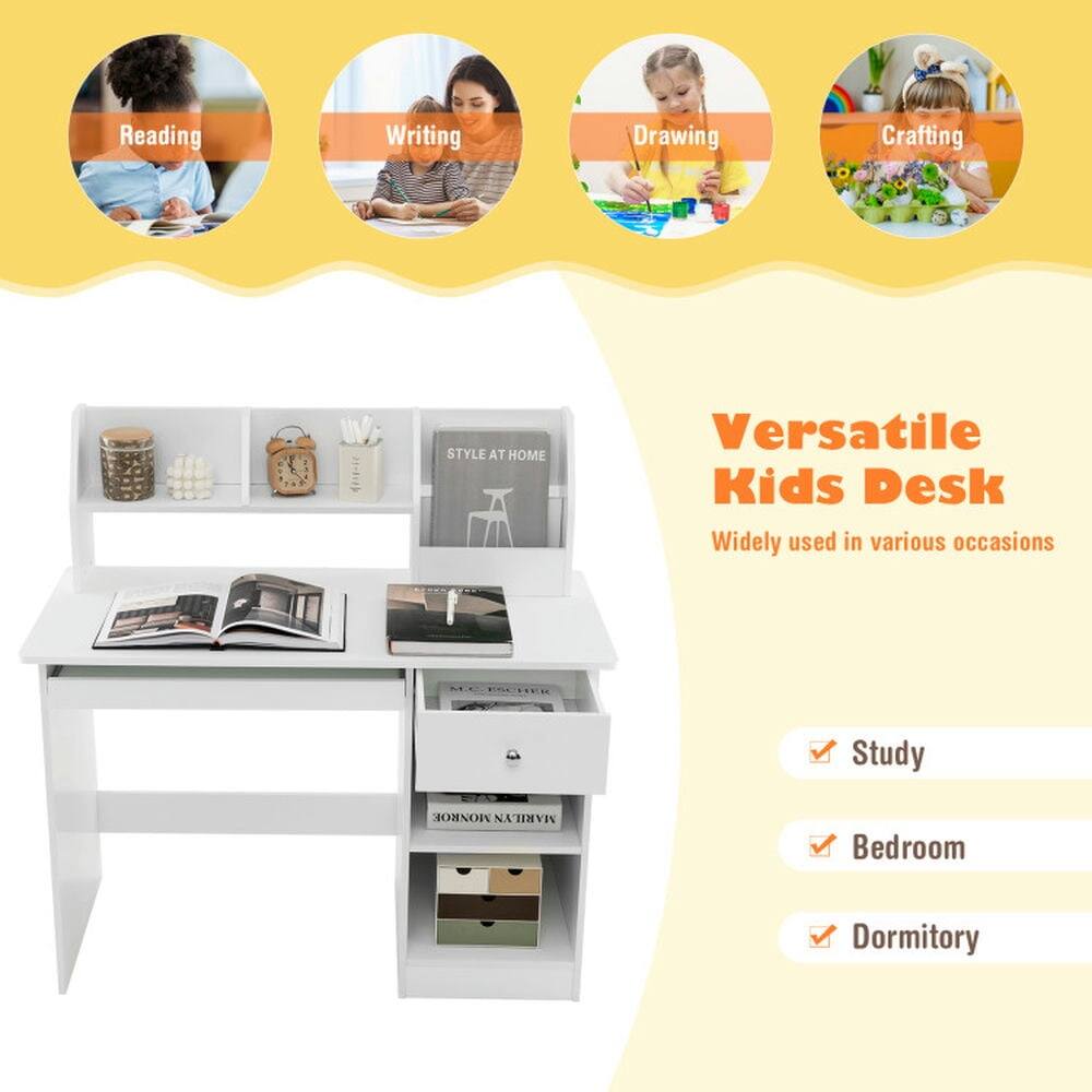 Reading  
Writing  
Drawing  
Crafting  

STYLE AT HOME  

Versatile Kids Desk  
Widely used in various occasions  

✓ Study  
✓ Bedroom  
✓ Dormitory