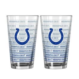 Logo Brands - Indianapolis Colts Two-Pack Chant Fade 16oz. Pint Glass Set - Multicolor