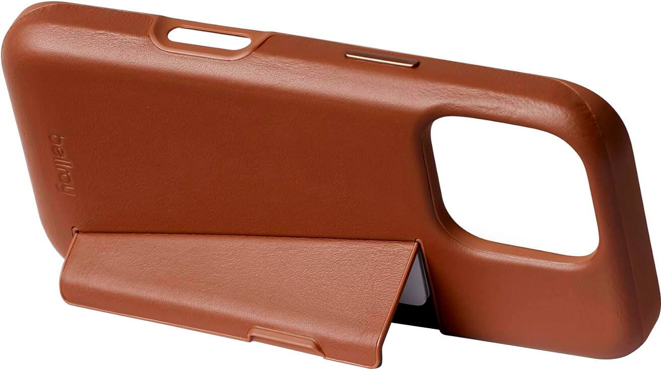 Alt View 2. Bellroy - iPhone 16 Pro Max 3-card Leather Case - Sienna.