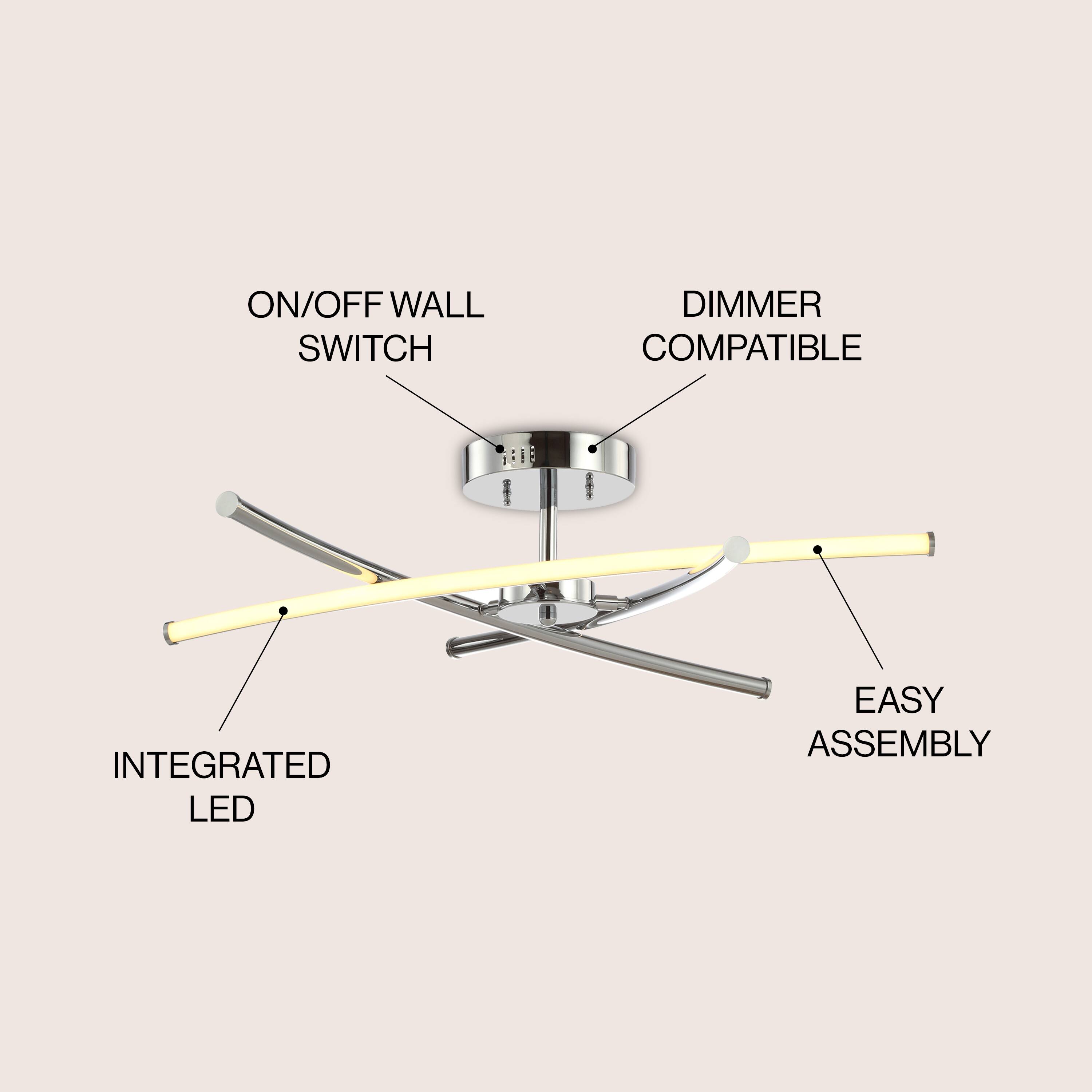 ON/OFF WALL SWITCH  
DIMMER COMPATIBLE  
INTEGRATED LED  
EASY ASSEMBLY