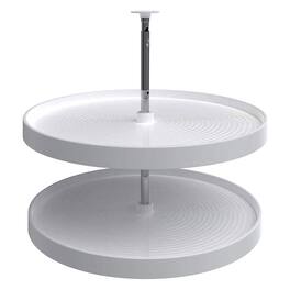 Rev-A-Shelf - 28'' Lazy Susan Full-Circle Polymer Two-Shelf, 2062-28-11-1 - White