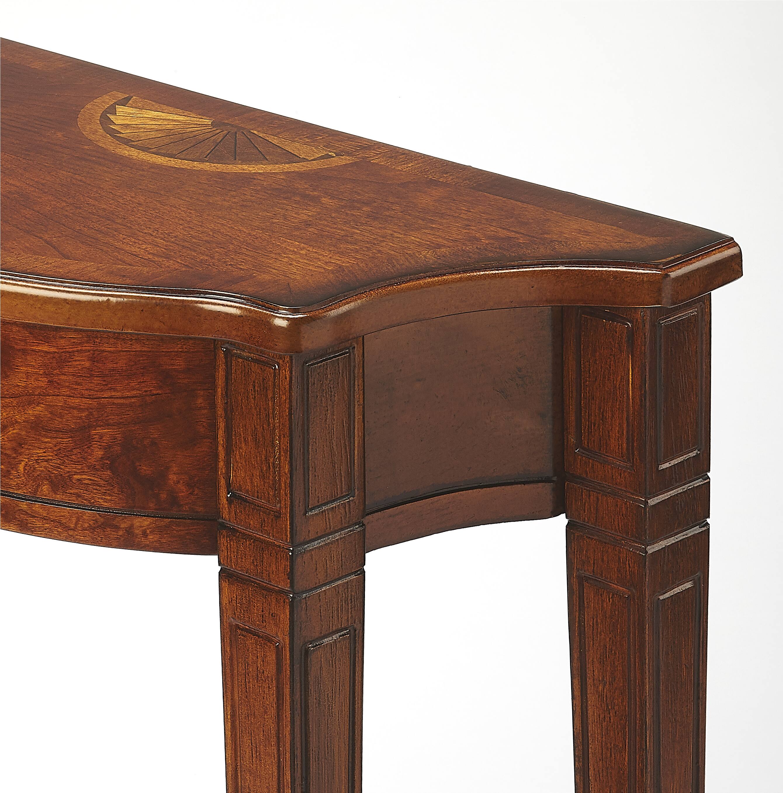 Alt View 3. Butler Specialty - Chester 20 in. W Demilune Wood Traditional Console Table - Medium Brown.