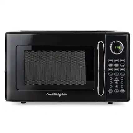 1:45 Popcorn Potato Pizza Frozen Veget Fresh Veget Beverage Meal Reheat Bread Power Defrost Timer - 4 2 Express Cook 5 1 5 I 8 9 Nostalgia STOP S a O a START