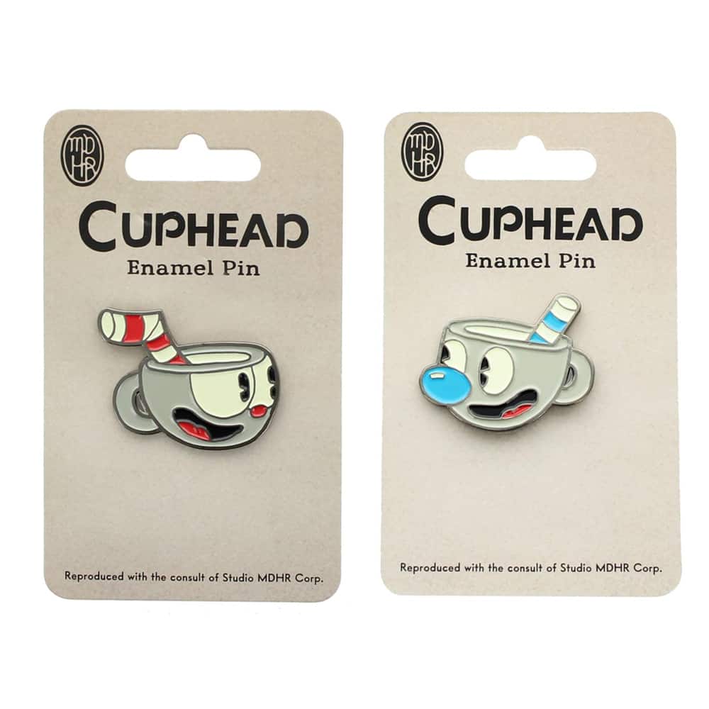 Toynk - Cuphead And Mugman Enamel Pins, Set Of 2 - Green