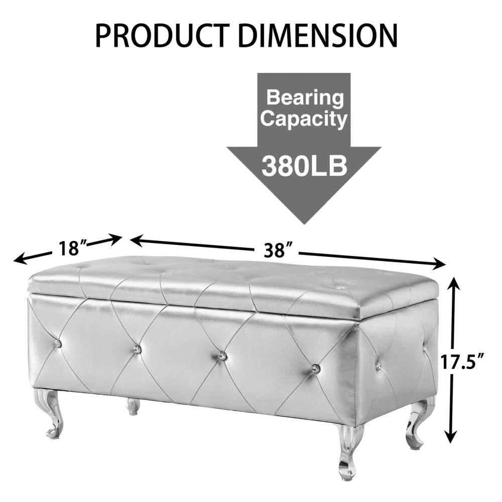 PRODUCT DIMENSION  
Bearing Capacity: 380LB  
Dimensions: 18" x 38" x 17.5"
