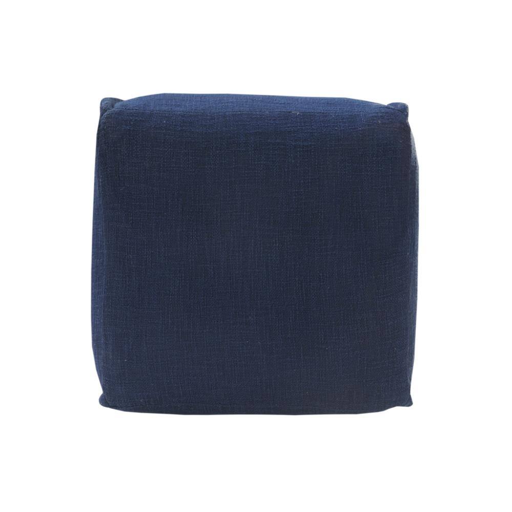 Alt View 1. Hivvago - Hivvago 18 Inch Cotton Patchwork Pouf Ottoman - Blue.