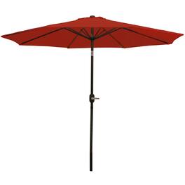 Sunnydaze - 9 ft Aluminum Patio Umbrella with Tilt and Crank - Burnt Orange