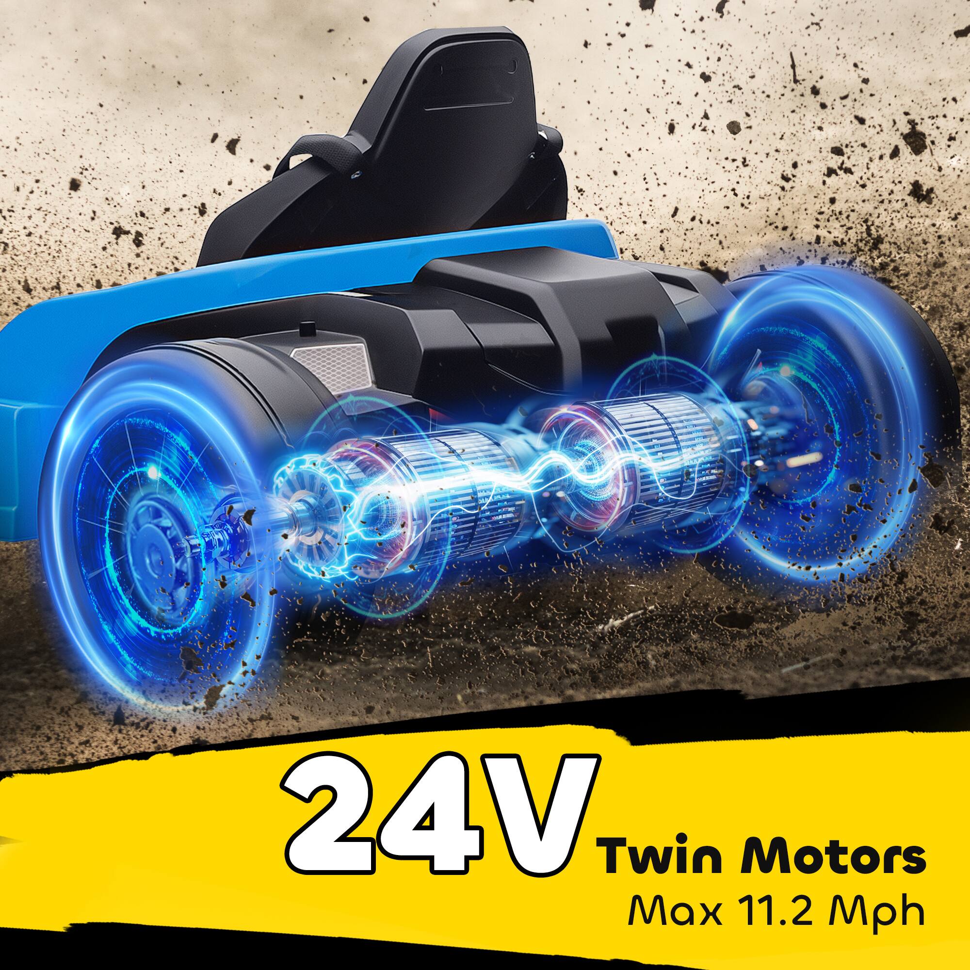 24V Twin Motors  
Max 11.2 Mph