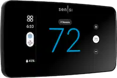 Front. Copeland - Sensi Touch 2 Smart Programmable Wi-Fi Thermostat-Works with Alexa - Black Beveled Edge.