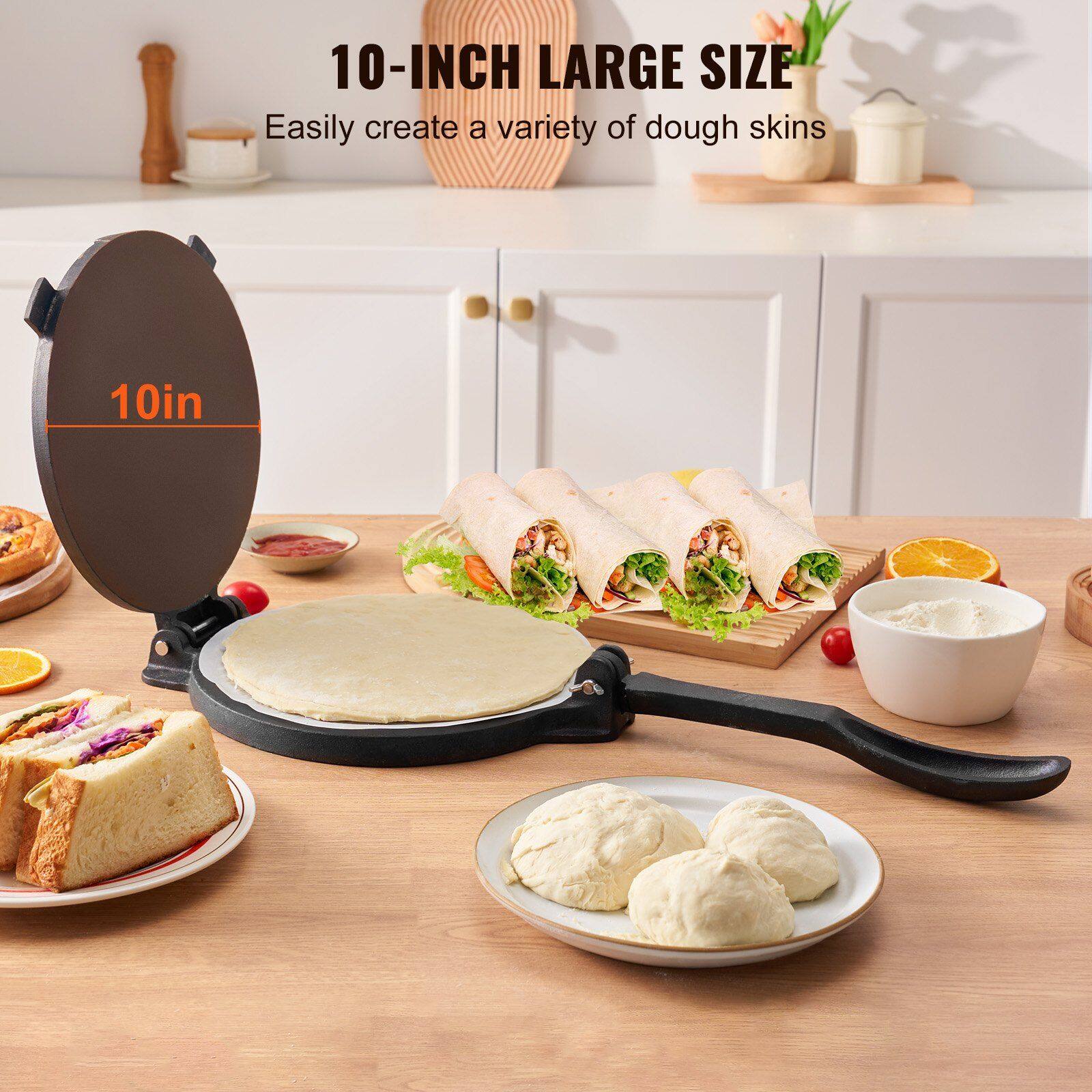 10-INCH LARGE SIZE  
Easily create a variety of dough skins  
10in