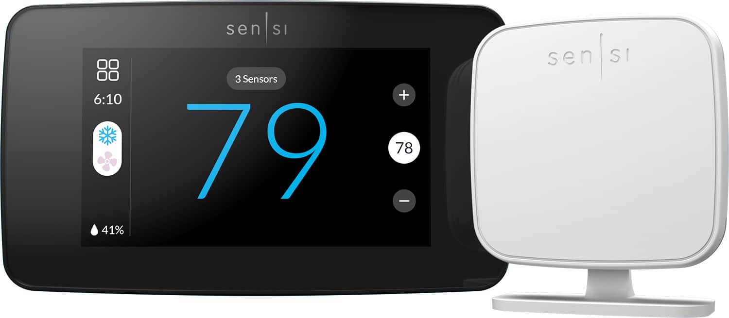 Alt View 17. Copeland - Sensi Touch 2 Smart Programmable Wi-Fi Thermostat-Works with Alexa - Black Beveled Edge.