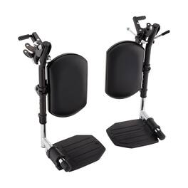 Invacare - Wheelchair Elevating Legrests - Padded Calf Pads, Composite Footplates & Swing Away Function - Black