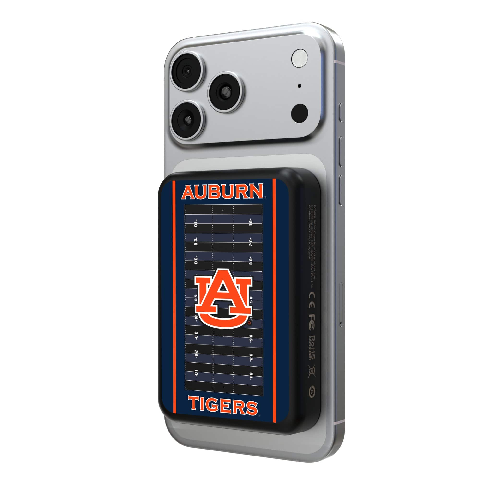 Keyscaper - Auburn Tigers Field Wireless Power Bank - Multicolor