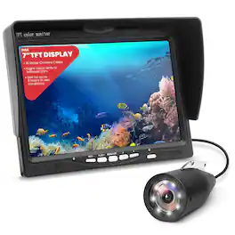 Pyle - Underwater Fishing Camera, 7 Inch LCD and Upgraded HD Lens for Ice Lake Boat Kayak Fishing