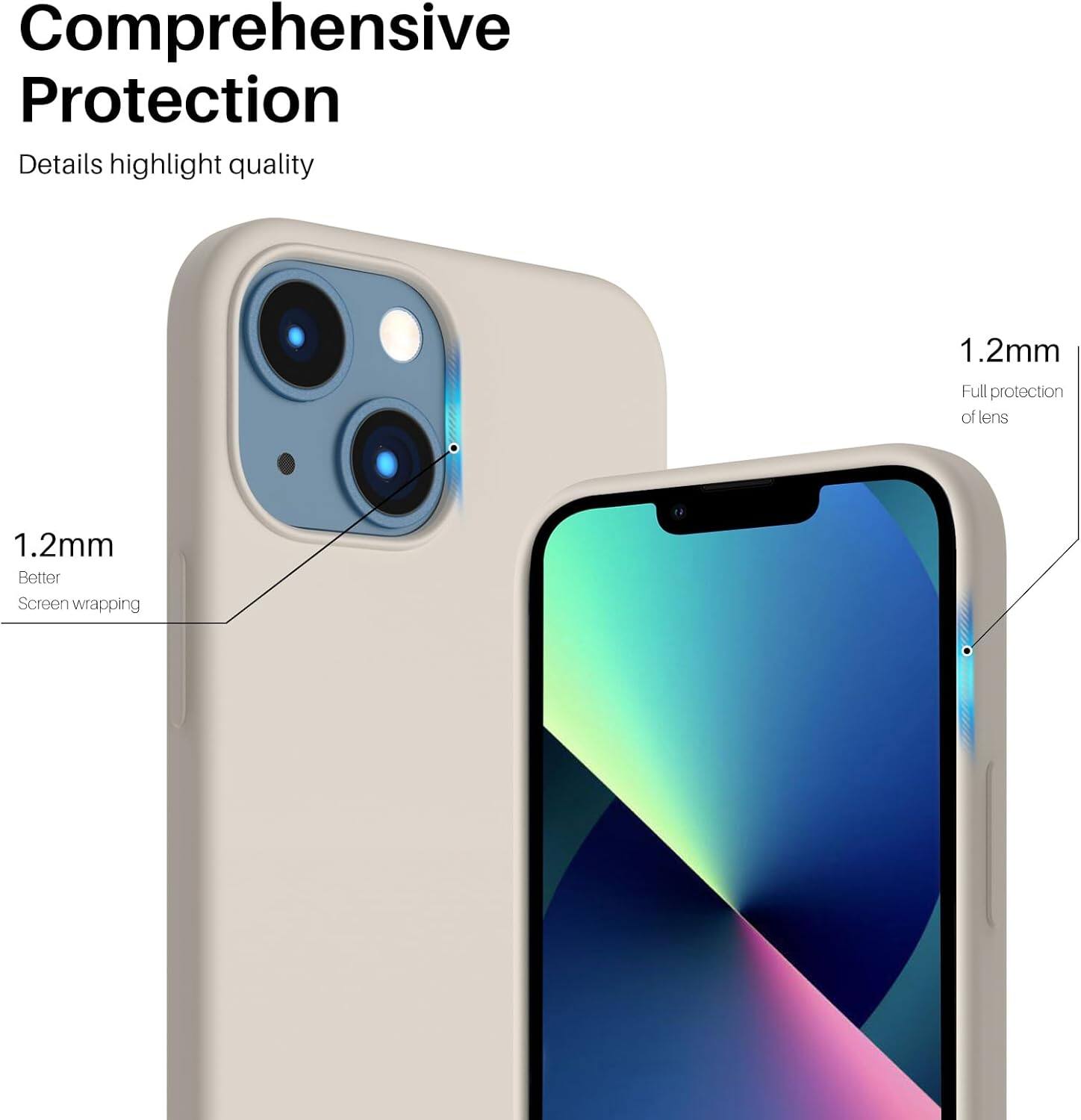 Comprehensive Protection Details highlight quality 1.2mm Full protection of lens 1.2mm Better Screen wrapping