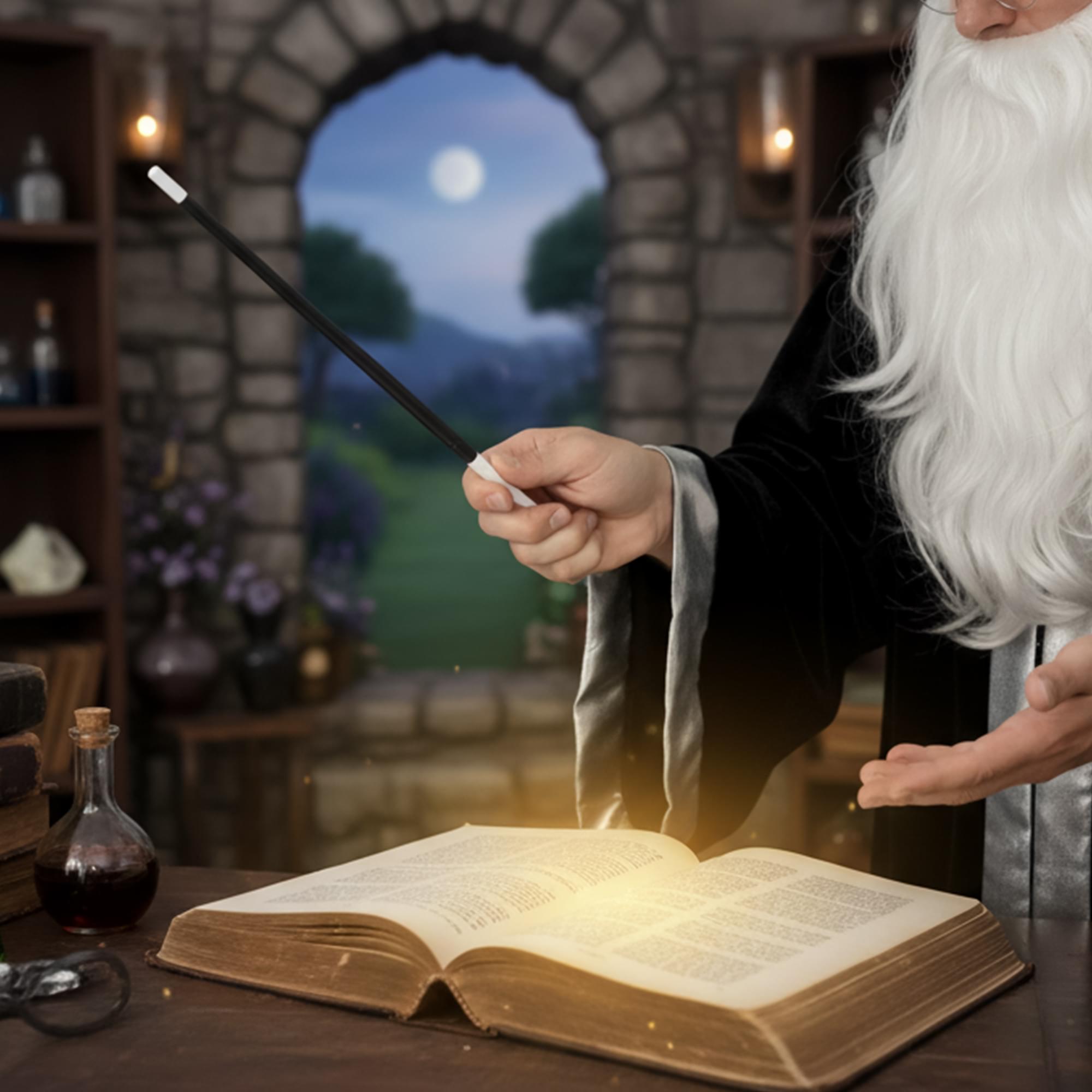 Alt View 2. Smiffys - Magicians Wand Costume Accessory - Multi-Colored.