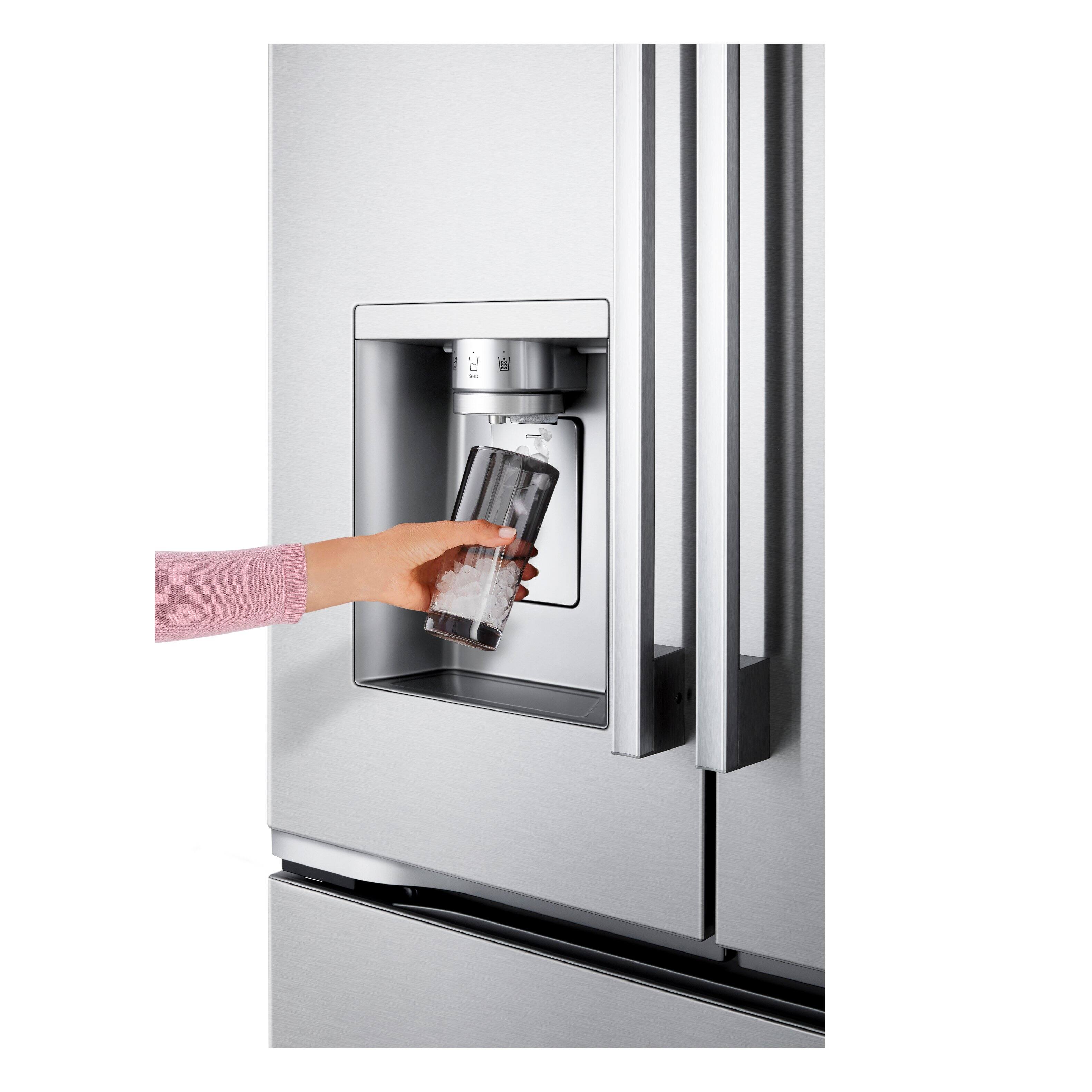 Alt View 12. LG - 36-in Wide 23.7 Cu. Ft. French Door Counter-Depth MAX Smart Refrigerator with Zero Clearance Hinge System and Thin Door - PrintProof Stainless Steel.