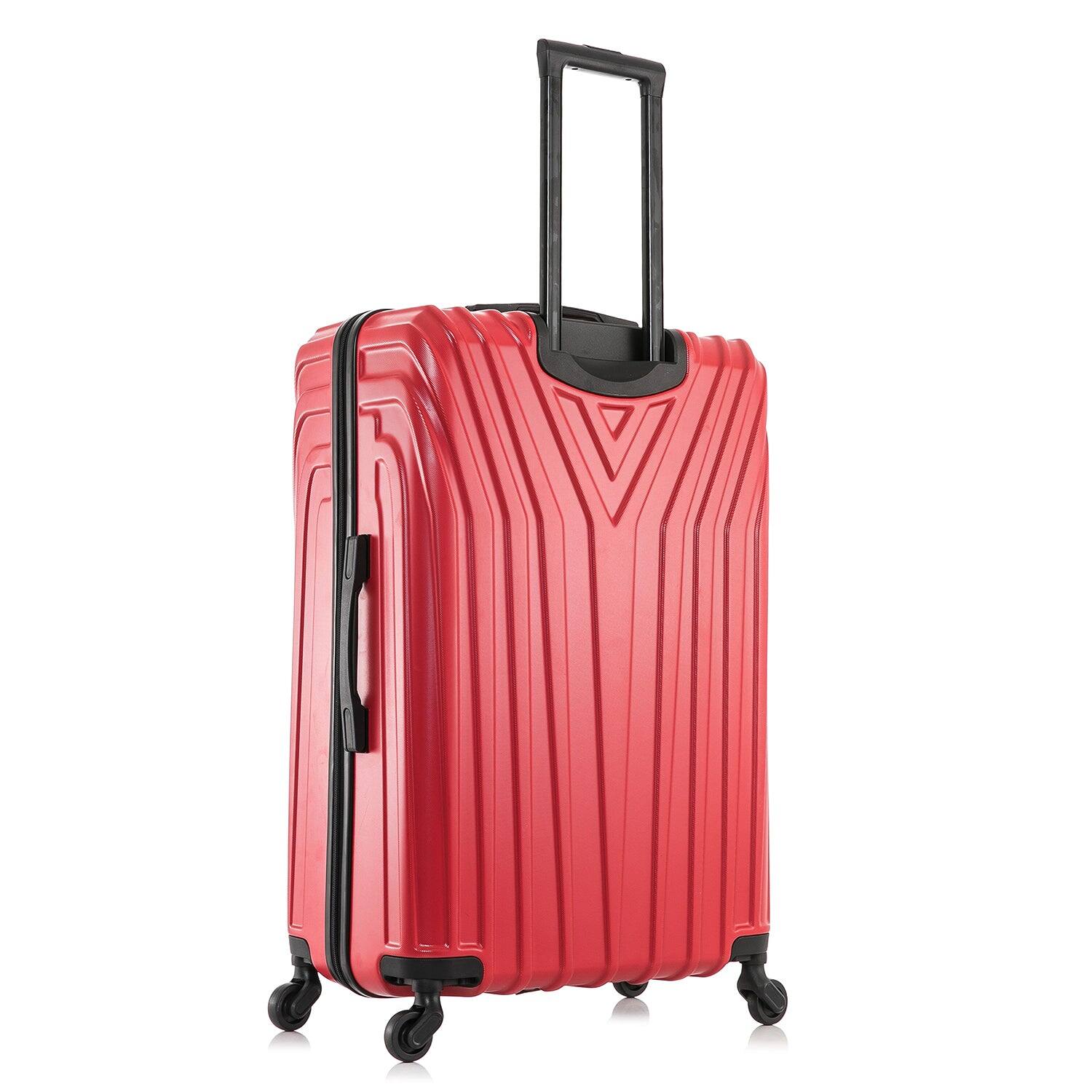 Alt View 1. InUSA - Vasty Lightweight Hardside Spinner 3 Piece Luggage Set  20"/24"/28" - RED.