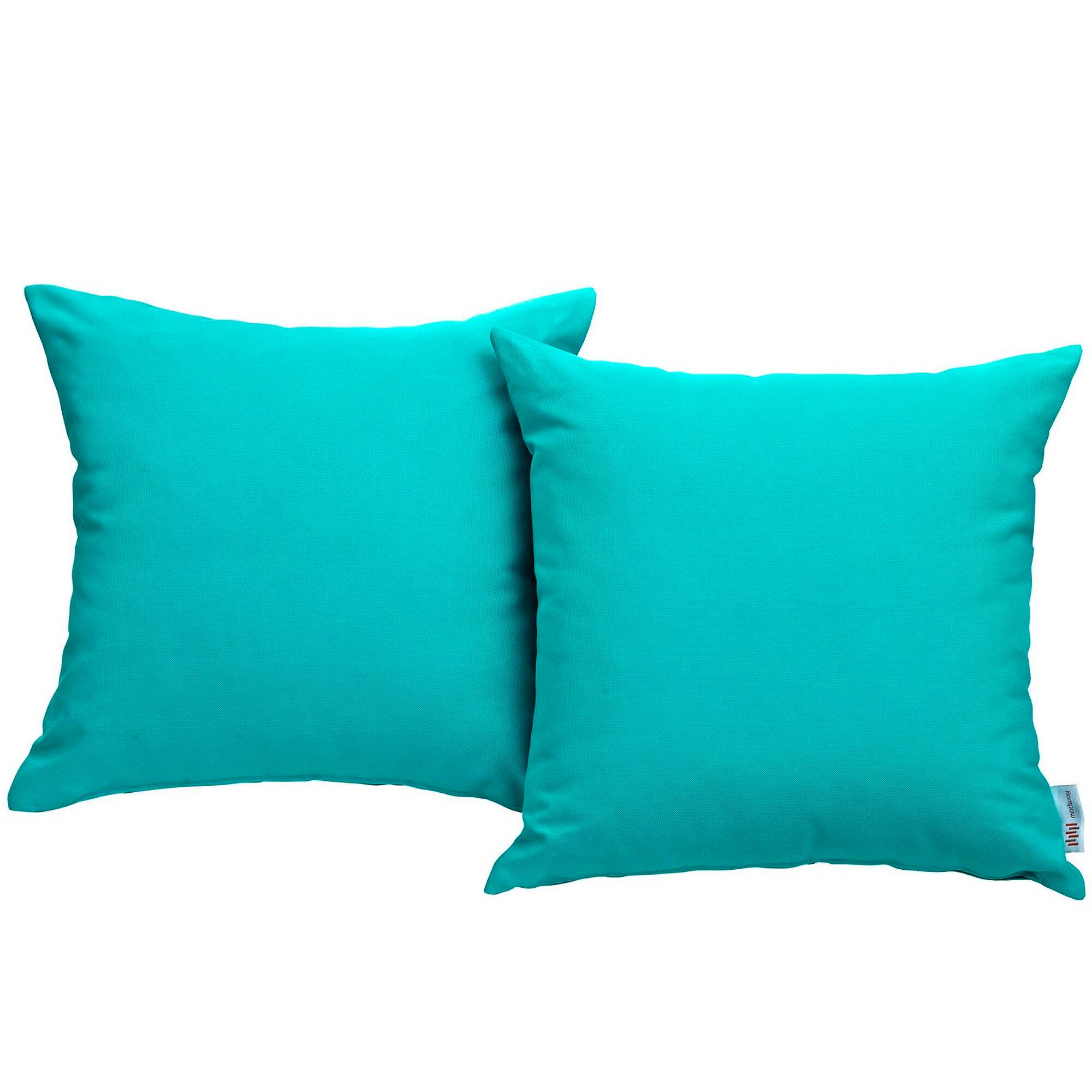 Front. Modway - Convene 2 Piece Outdoor Patio Pillow Set by Modway - Turquoise.